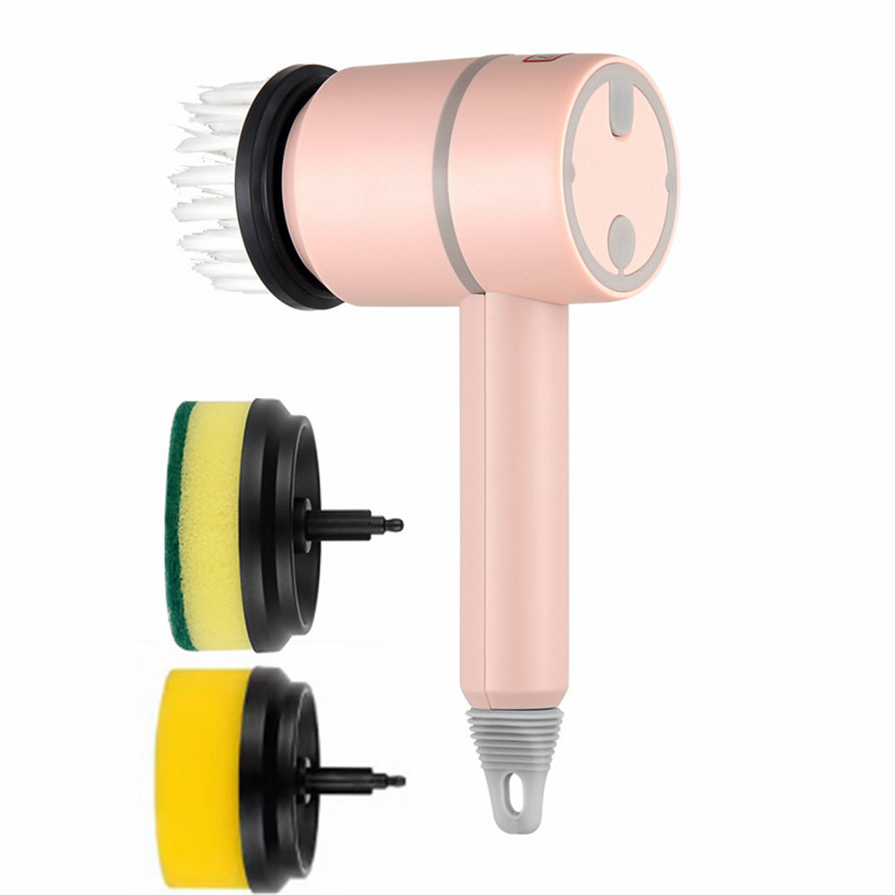 Cordless Electric Spin Scrubber – USB Rechargeable Multi-Head Cleaning Brush