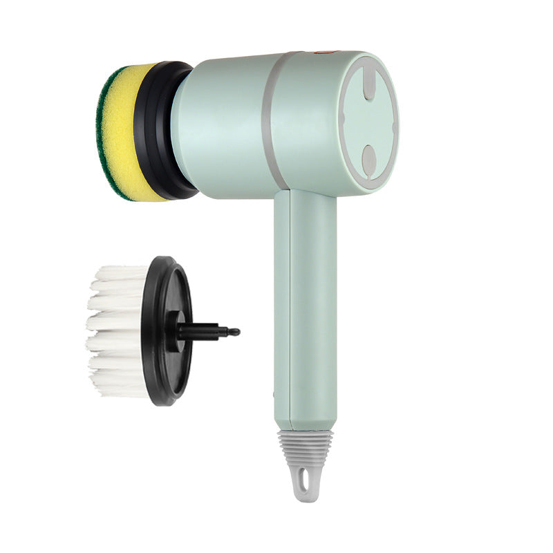 Cordless Electric Spin Scrubber – USB Rechargeable Multi-Head Cleaning Brush