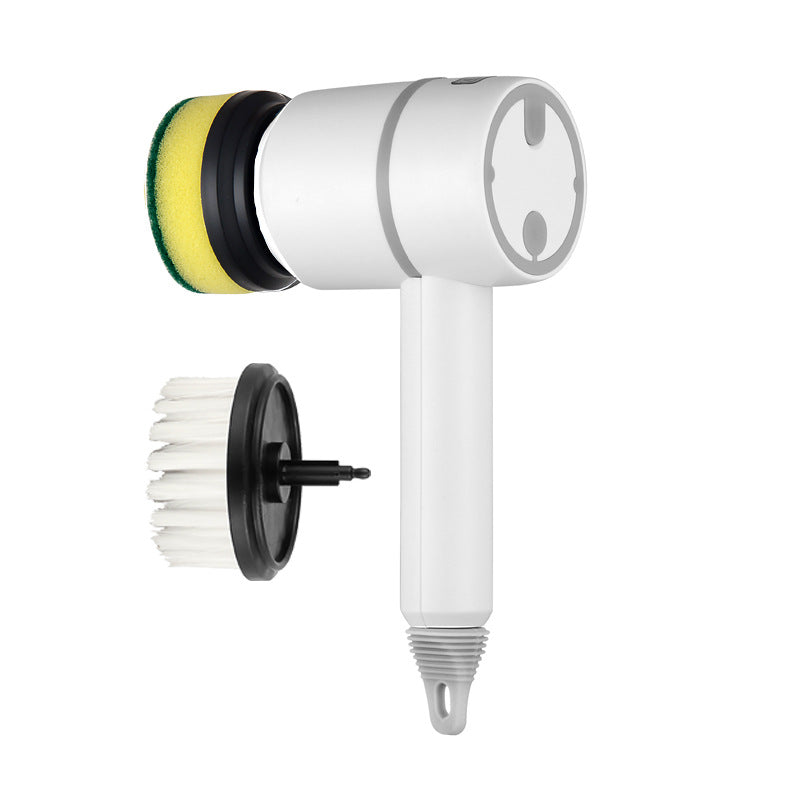 Cordless Electric Spin Scrubber – USB Rechargeable Multi-Head Cleaning Brush